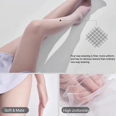 Green Sheer Ultra-Thin Seamless Tights for Women (0D Tear-Resistant)