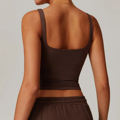 Women's Summer Quick-Dry Yoga Tank Top - U-Back Gym Sports Vest & Fitness Top