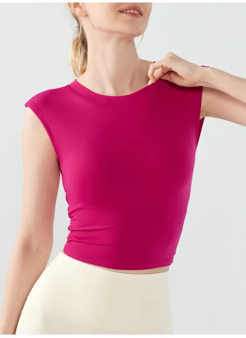 Sexy push-up sports bra with beauty back for gym, yoga, and fitness.
