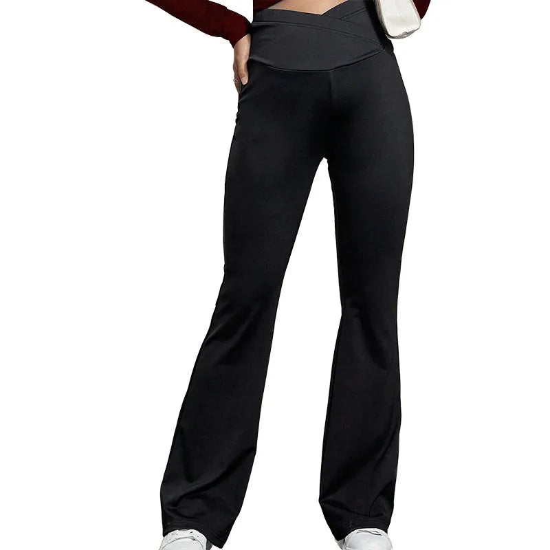 Maternity Ice Silk Wide-Leg Pants - Summer Loose Pleated Maternity Wear