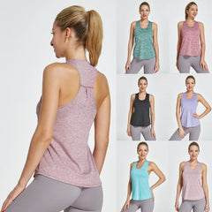 STOUREG Women Sleeveless Racerback Workout Yoga Tank Tops  Running Training Yoga Shirts Athletic Gym Fitness Sport Vest
