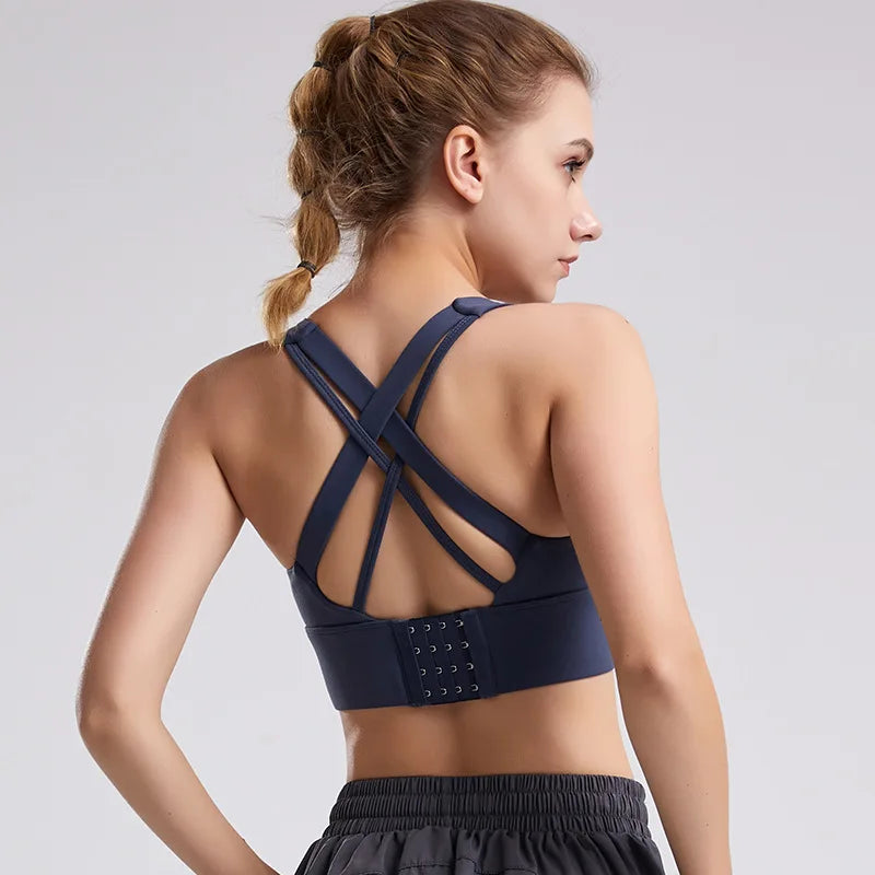SOISOU Adjustable Yoga Sports Bra – Breathable Nylon Fitness Top