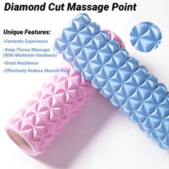 3D EVA foam hollow massage roller for yoga, muscle therapy, and sports rehabilitation.