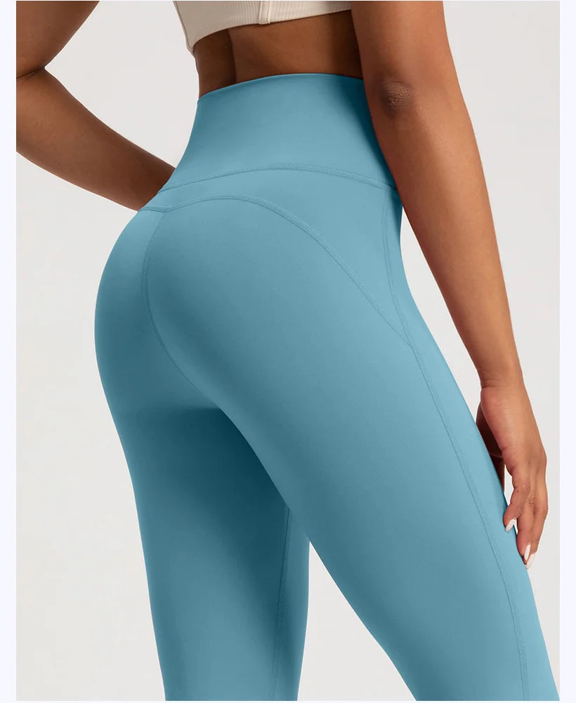 High-end Yoga Leggings Slim Yoga Pants High Waist Wide Leg Pants Bottoms Breathable Gym Casual Sports Bell Leggings Female