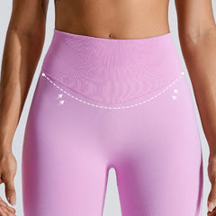 NCLAGEN Women's Seamless Yoga Leggings High V-Waist Tummy Control Scrunch Butt Lifting GYM Workout Pants Outdoor Sports Fitness