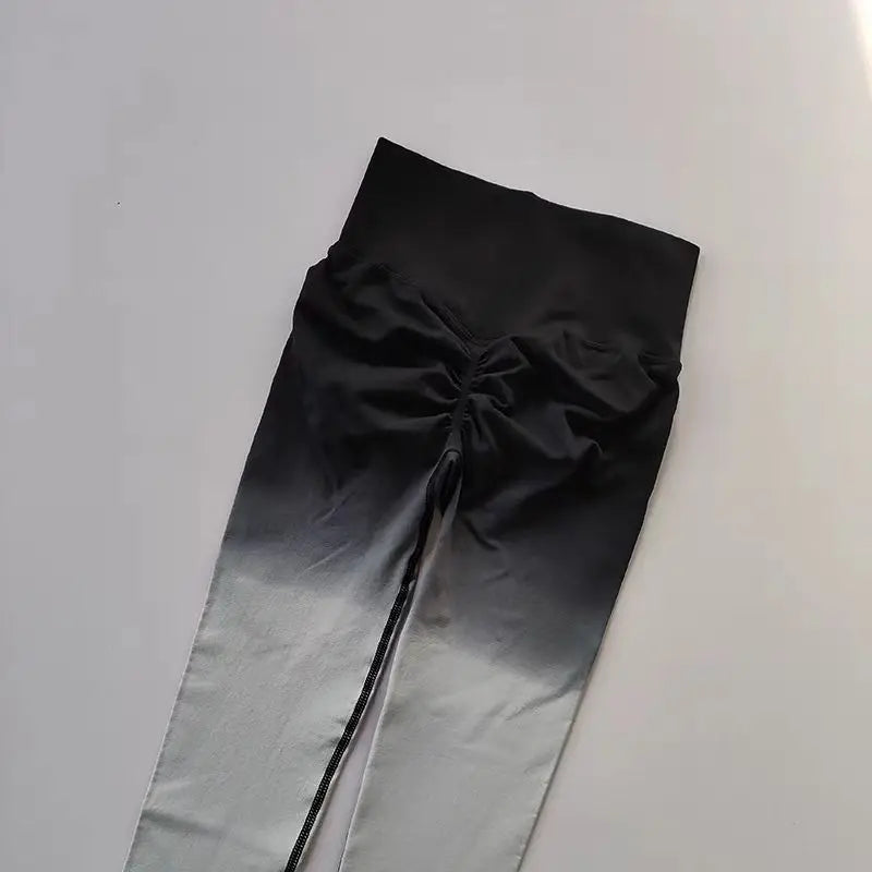 Seamless Leggings for Women, Yoga Pants, Push Up, Sports Fitness, Jogging,  High Waist, Gym Workout, Gradient Running Leggings