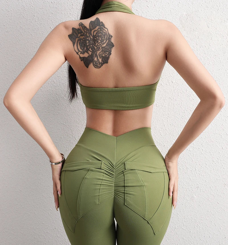 SOISOU Nylon Sexiest Bra Gym Sport Yoga Bra For Women Elastic Tight Breathable Chest Pad Removable Top Women Bikini 6 Colors