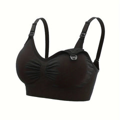 5-Piece Plus Size Nursing Bra Set - Seamless Push-Up Breastfeeding Underwear