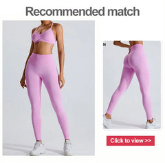 NCLAGEN Seamless Push-Up Sports Bra – High Support, Adjustable Straps, Yoga Top