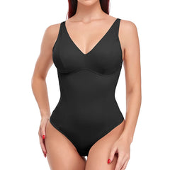 Women's Deep V-Neck Shapewear Bodysuit - Waist Trainer Body Shaper
