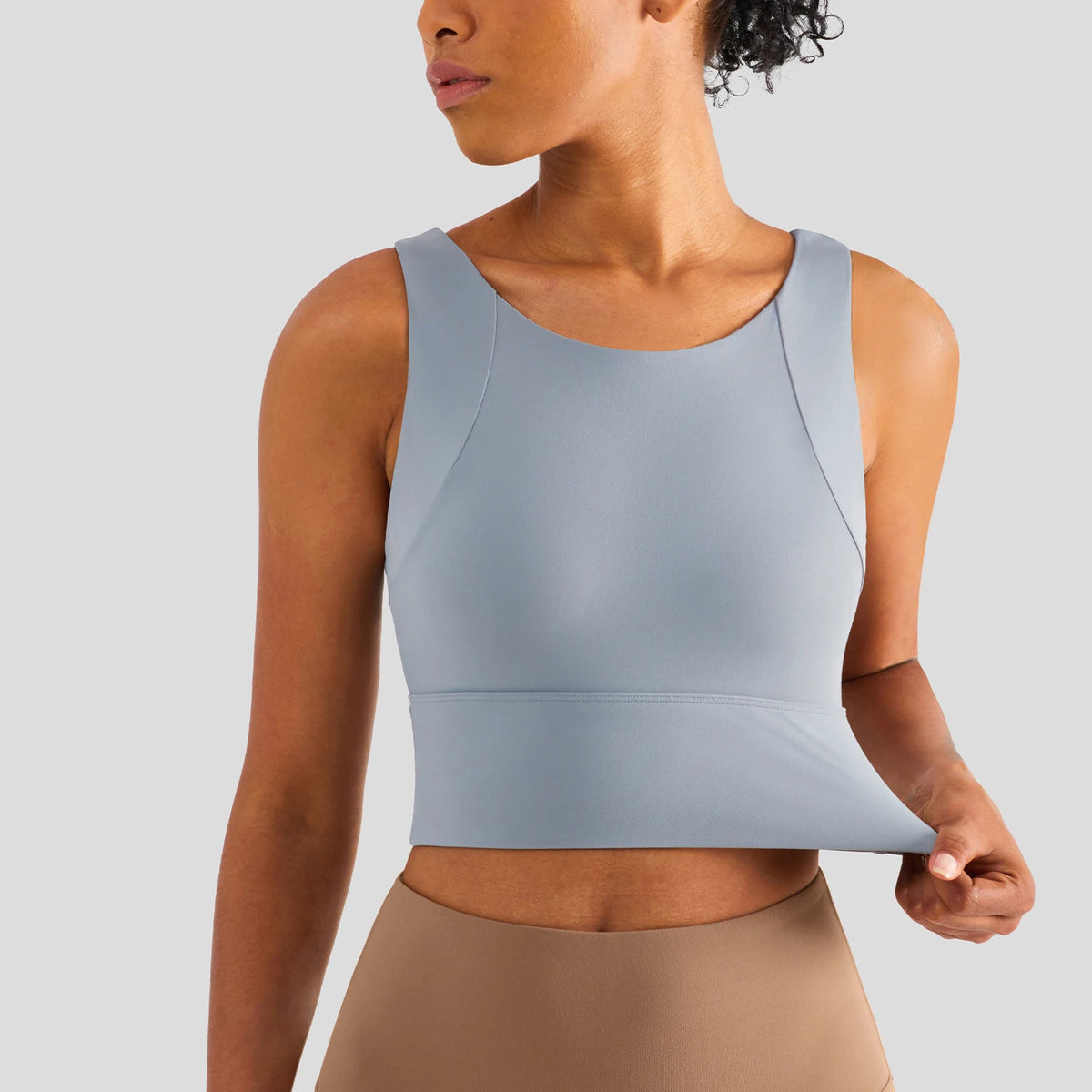 Seamless Nylon Sexy Women's Sports Bra - Elastic Yoga Crop Top