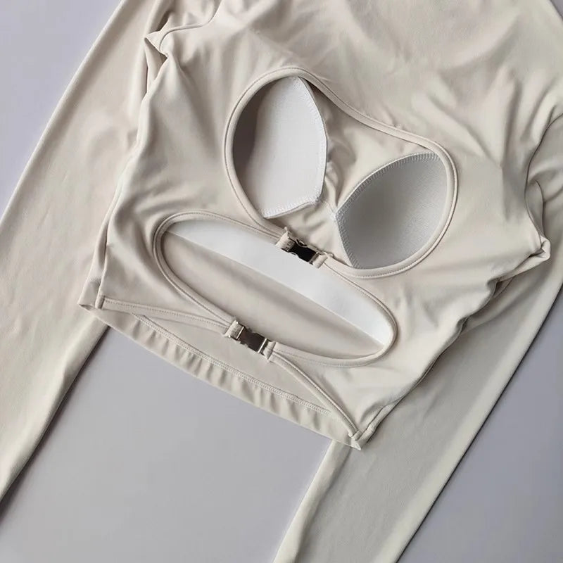 High-End Befit backless long-sleeve yoga top, quick-dry padded gym shirt for women.