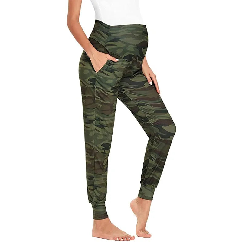 Seamless Knitted Maternity Yoga Pants - Moisture-Wicking Belly Support Sports Pants
