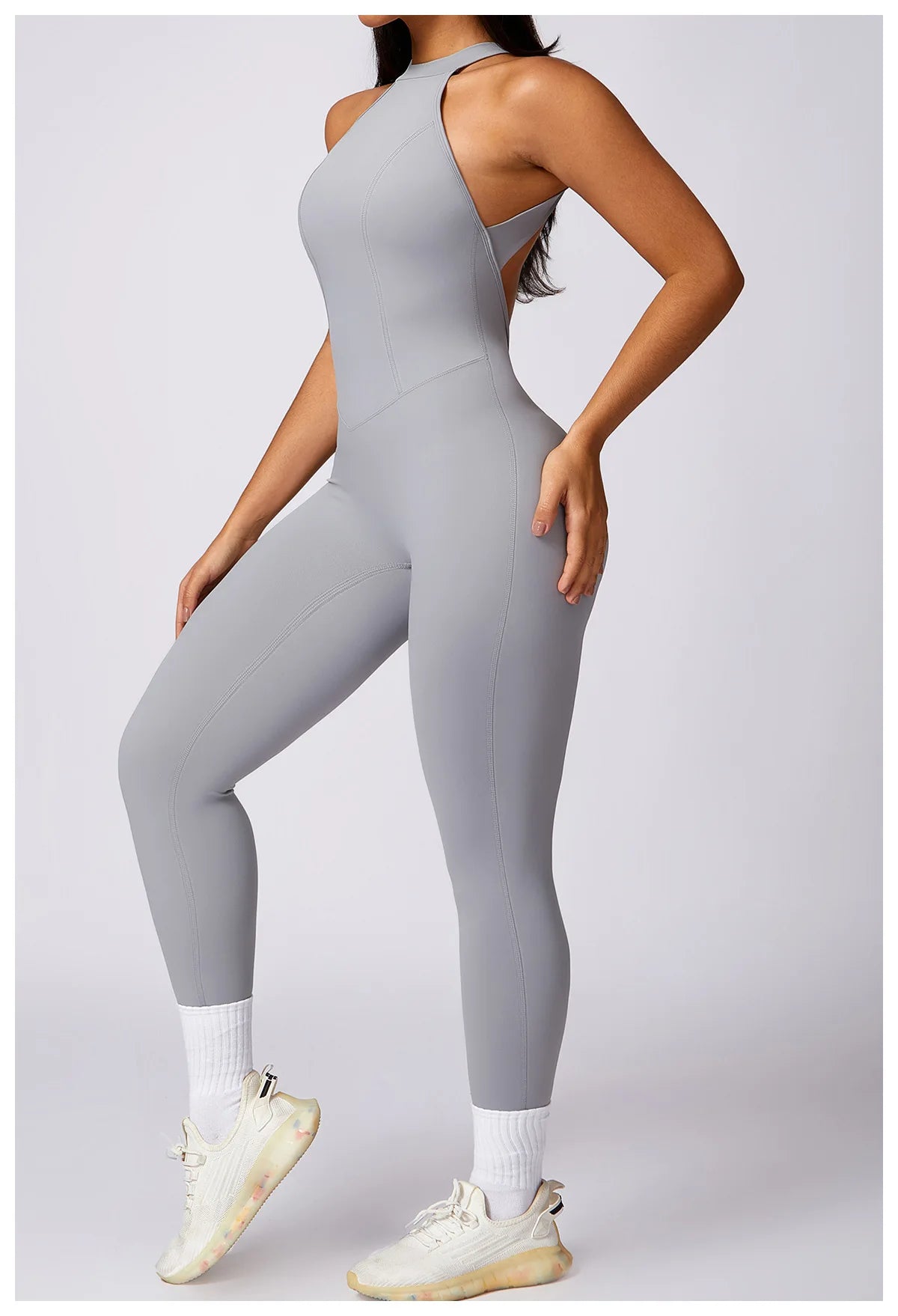 Ctenkevet Fitness Backless Bodysuit Women Gym Jumpsuit Woman Quick-Dry Yoga Clothes Short Workout Rompers Sports One-Piece Suit