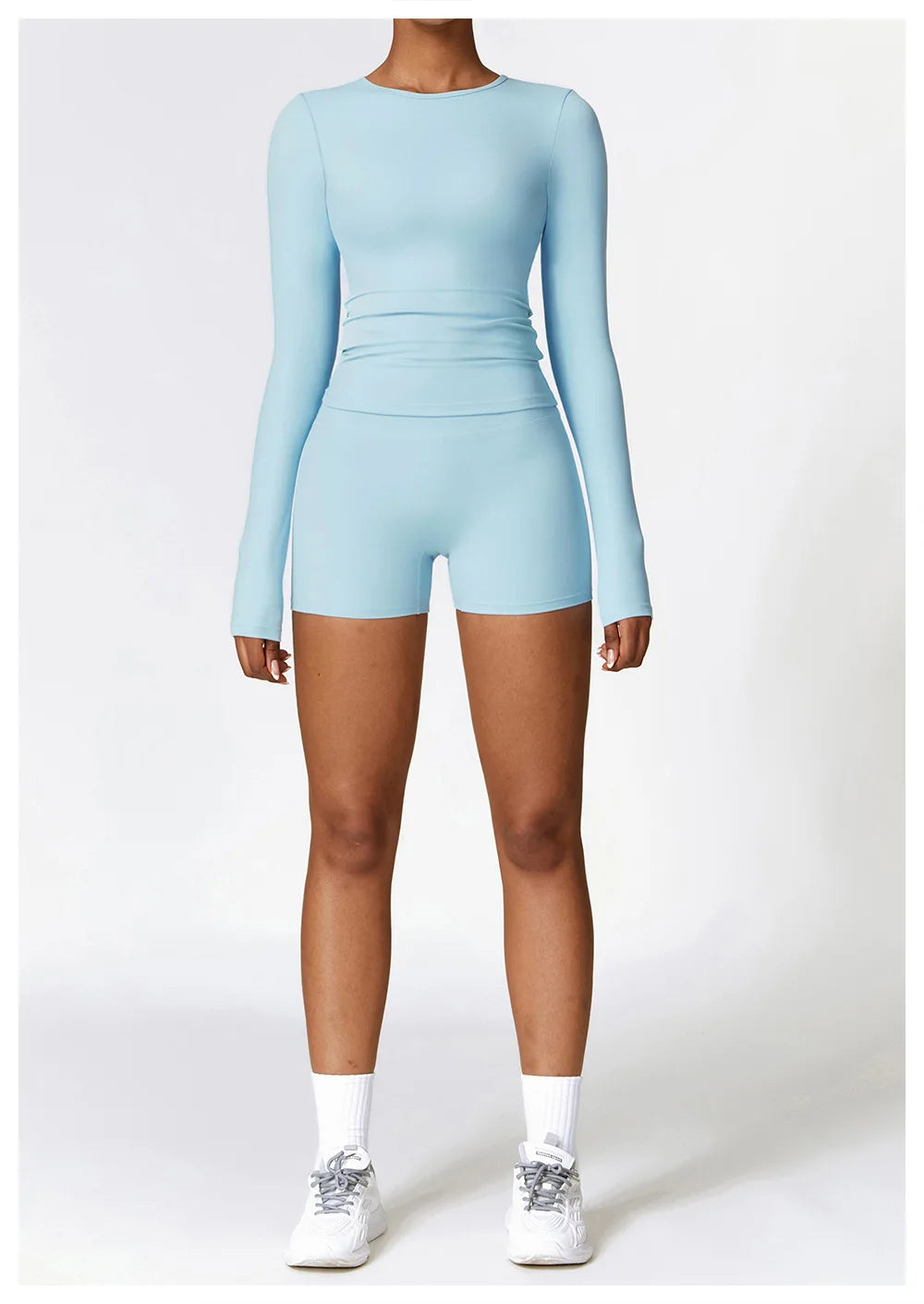 women’s long sleeve dry-fit yoga top.