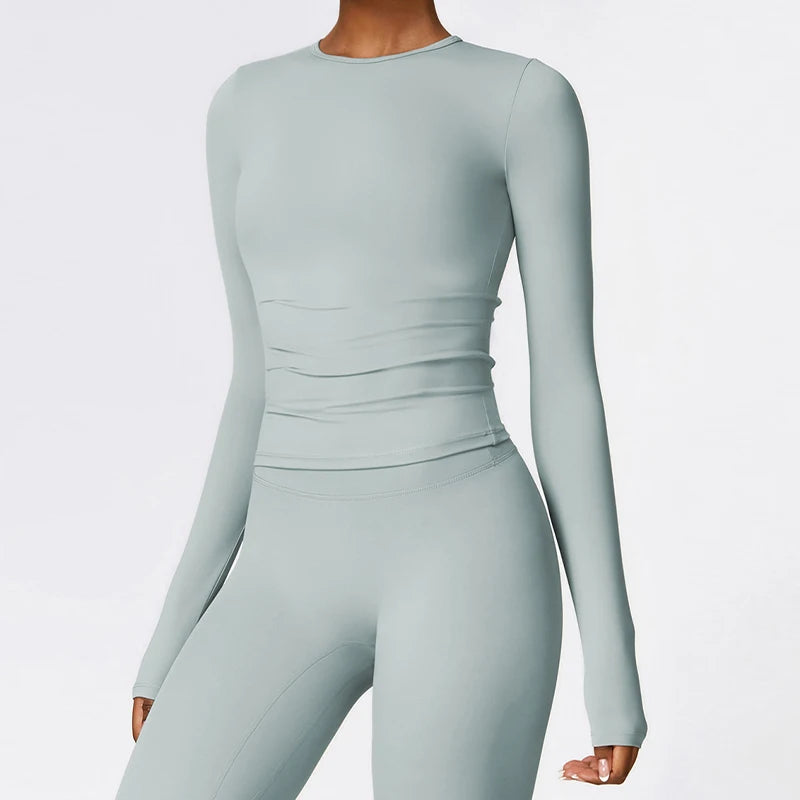 Ctenkevet women’s long sleeve sports shirt, gym fitness yoga top