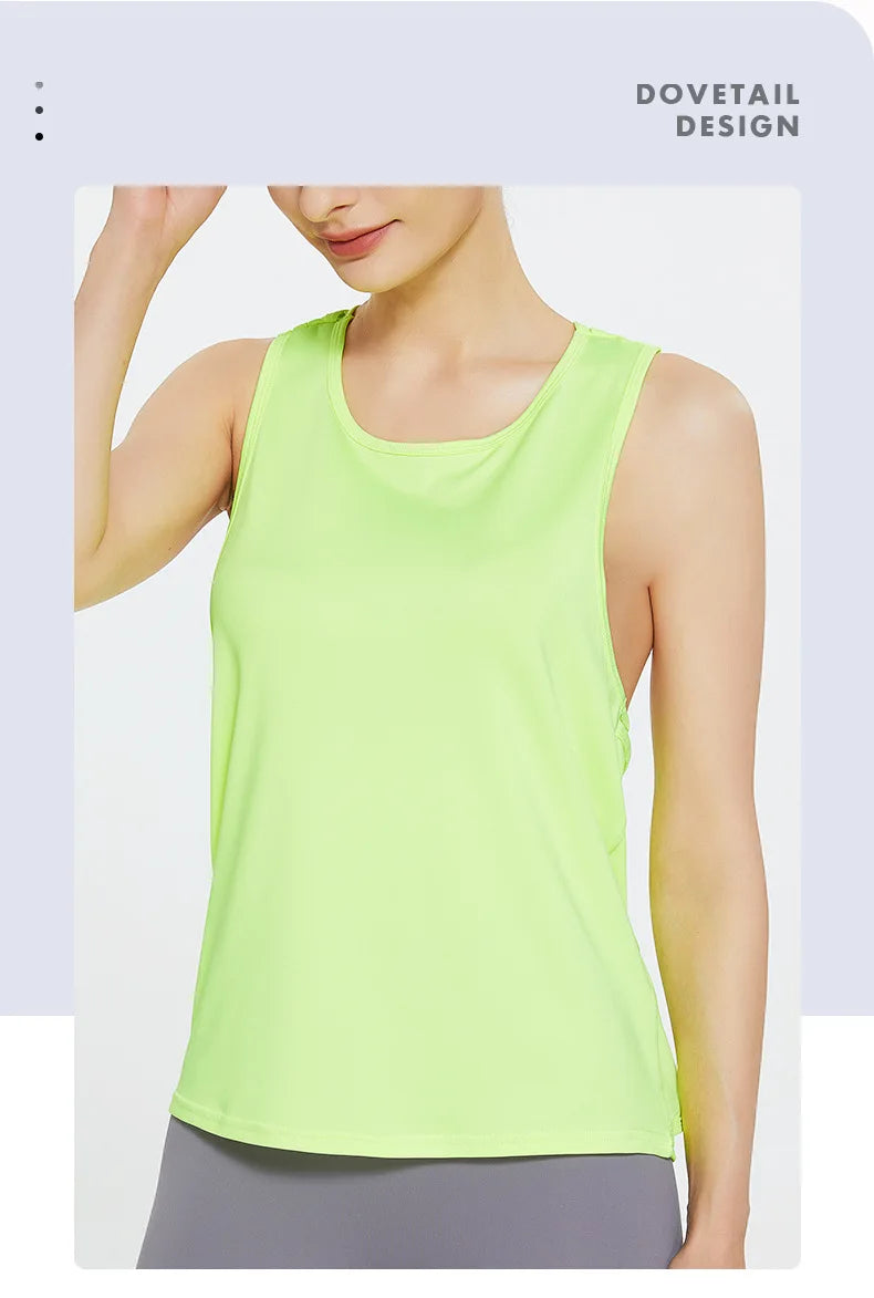 STOUREG STOUREG Women's Sleeveless Workout Gym Tank Top, Running Training Yoga Top, Fitness Sports Yoga Shirt