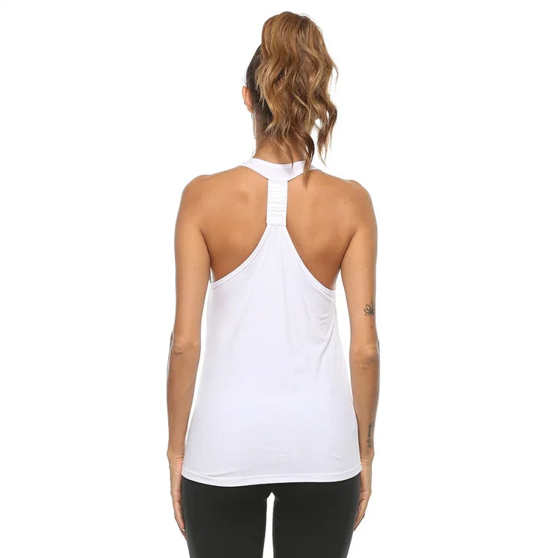 Women’s Backless Quick-Dry Yoga Tank Top – Sleeveless Sports Gym Shirt