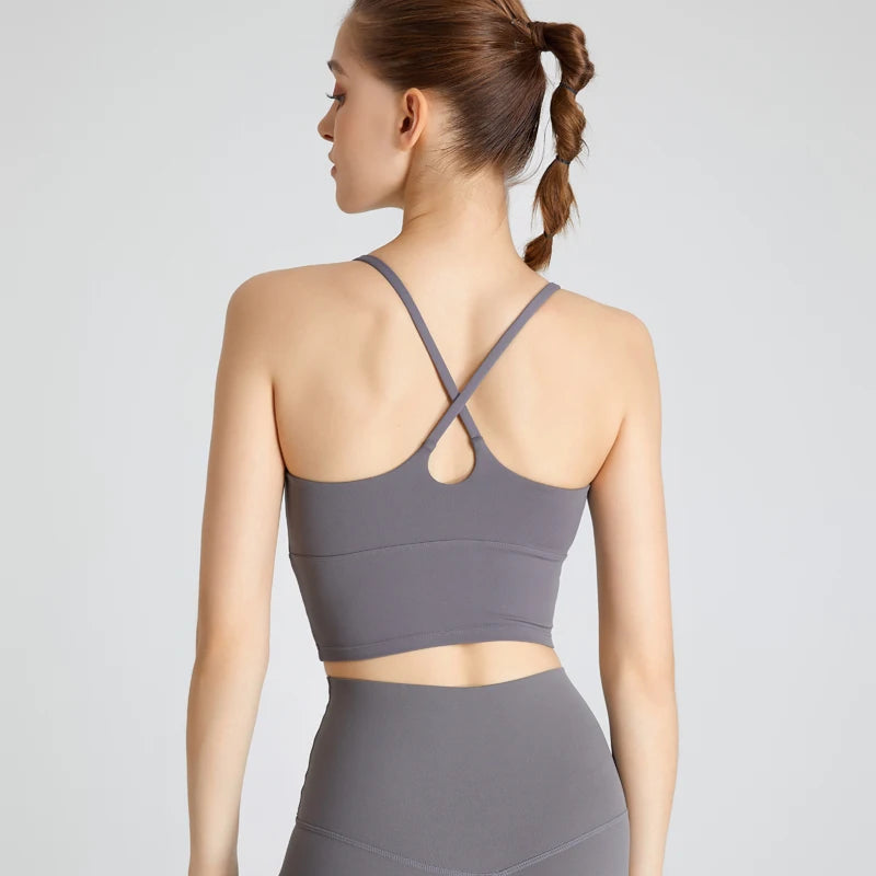 B-Fit QINACTIVE One-Shoulder Sports Bra – High Stretch & Comfy Fitness Wear for Women