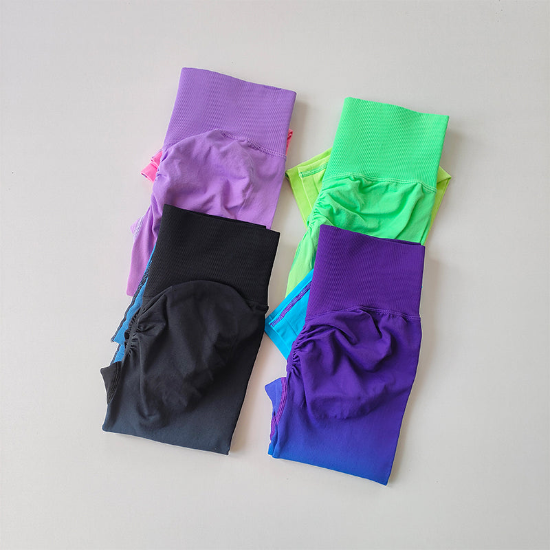 Seamless Leggings for Women, Yoga Pants, Push Up, Sports Fitness, Jogging,  High Waist, Gym Workout, Gradient Running Leggings