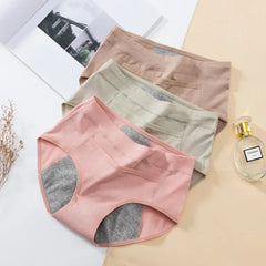 10-Piece Leak-Proof Menstrual & Incontinence Panties - Cotton Protective Briefs