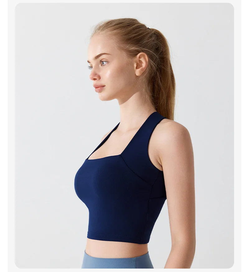 Women Cross Strap Sports Bra Top High impact Push Up Running Bras Sport Bra Yoga Gym Crop Top Brassiere Fitness Top Sport Bra