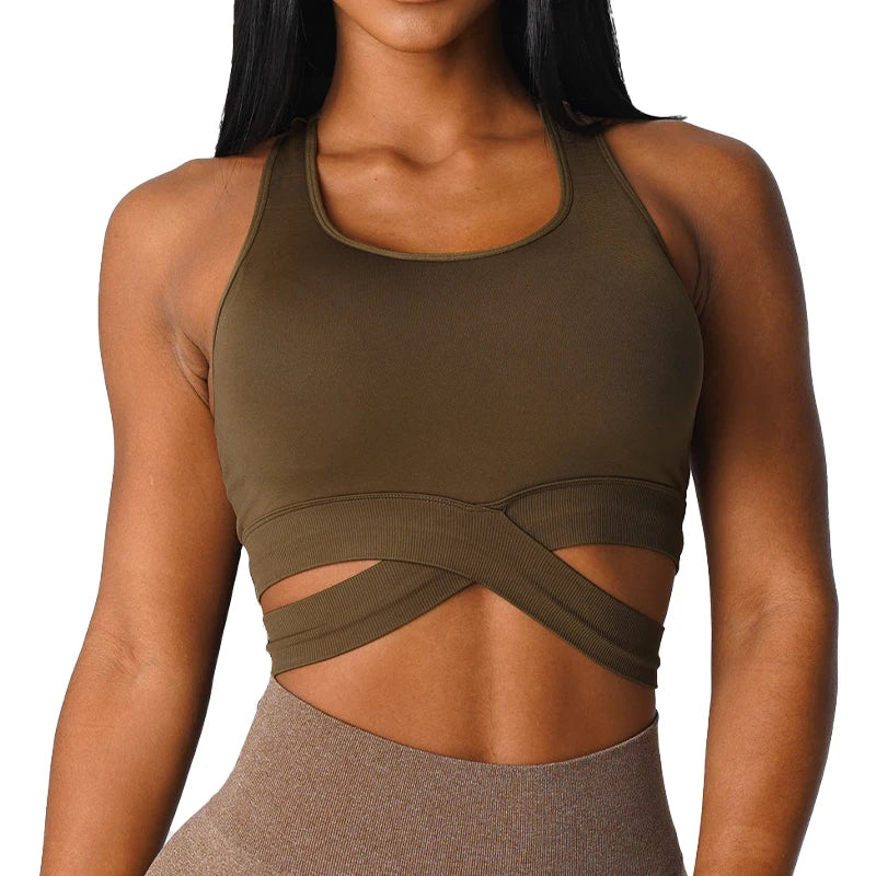 Sculpt Seamless Bra Top Spandex Woman Fitness Elastic Breathable Breast Enhancement Leisure Sports Underwear