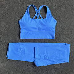 Women's Solid Color High-Strength Yoga Legging Set - Squat-Proof