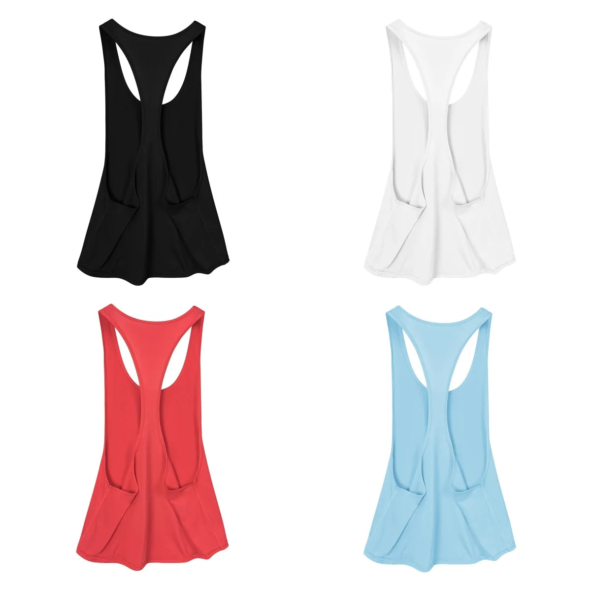 STOUREG Women's Workout Vest Sleeveless Quick Dry Fitness Top Gym Running Sports Shirt Athletic Breathable Slim Fit T-Shirt Acti