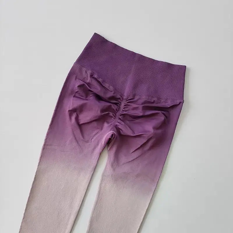 Seamless Leggings for Women, Yoga Pants, Push Up, Sports Fitness, Jogging,  High Waist, Gym Workout, Gradient Running Leggings