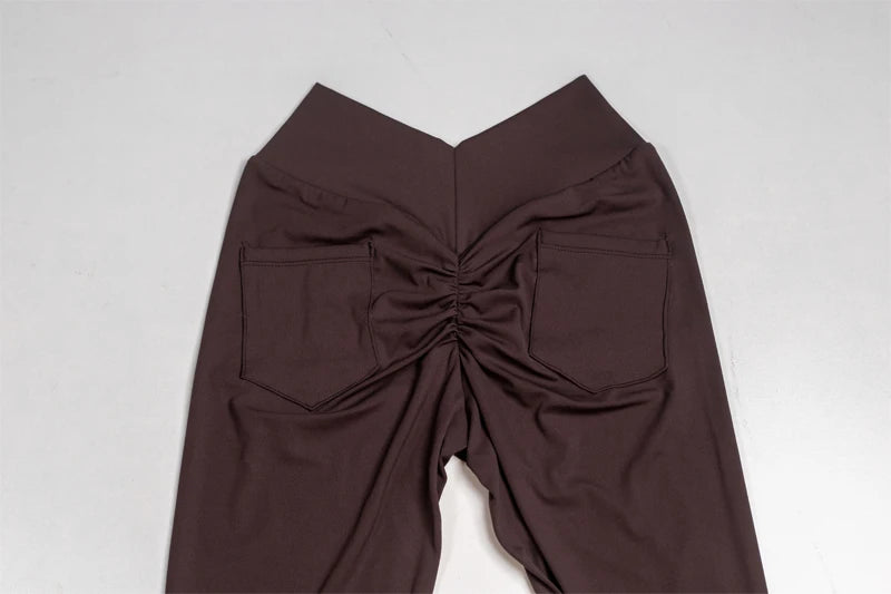 QINACTIVE Nylon V Leggings Woman Yoga Pants For Women Scrunch Butt Yoga Leggings Workout Gym Tights Sexy Sports Legging Activewe