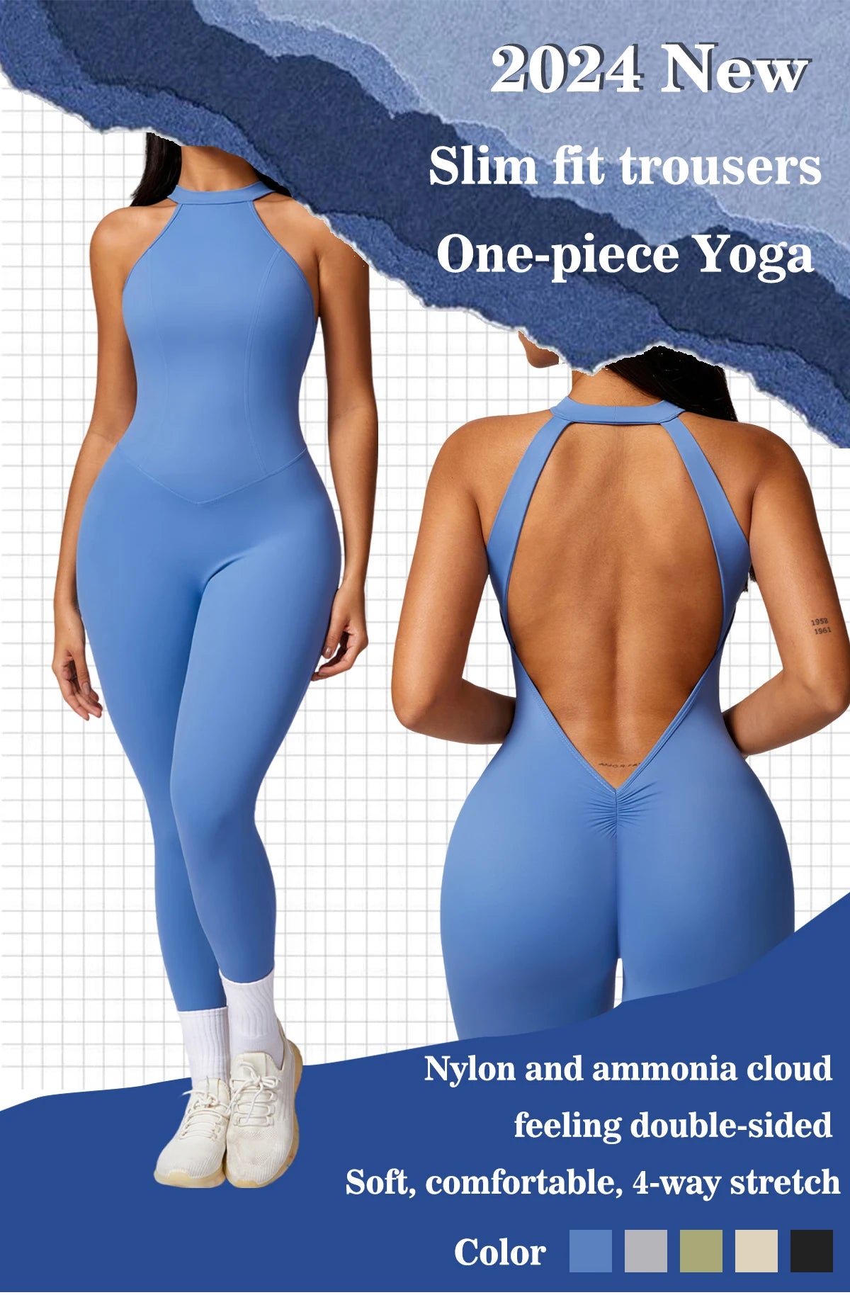 Ctenkevet Fitness Backless Bodysuit Women Gym Jumpsuit Woman Quick-Dry Yoga Clothes Short Workout Rompers Sports One-Piece Suit