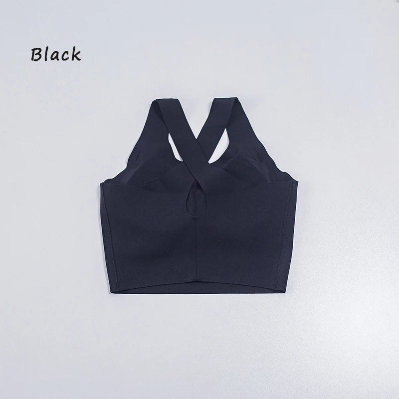 Women's Fitness Wear – Shock-Absorbing Yoga Bra with Wide Straps