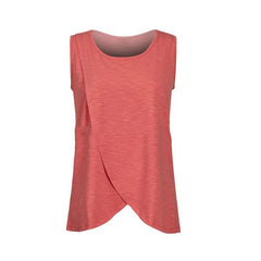 Short Sleeve Maternity T-Shirt - Side Button Crew Neck Nursing Top