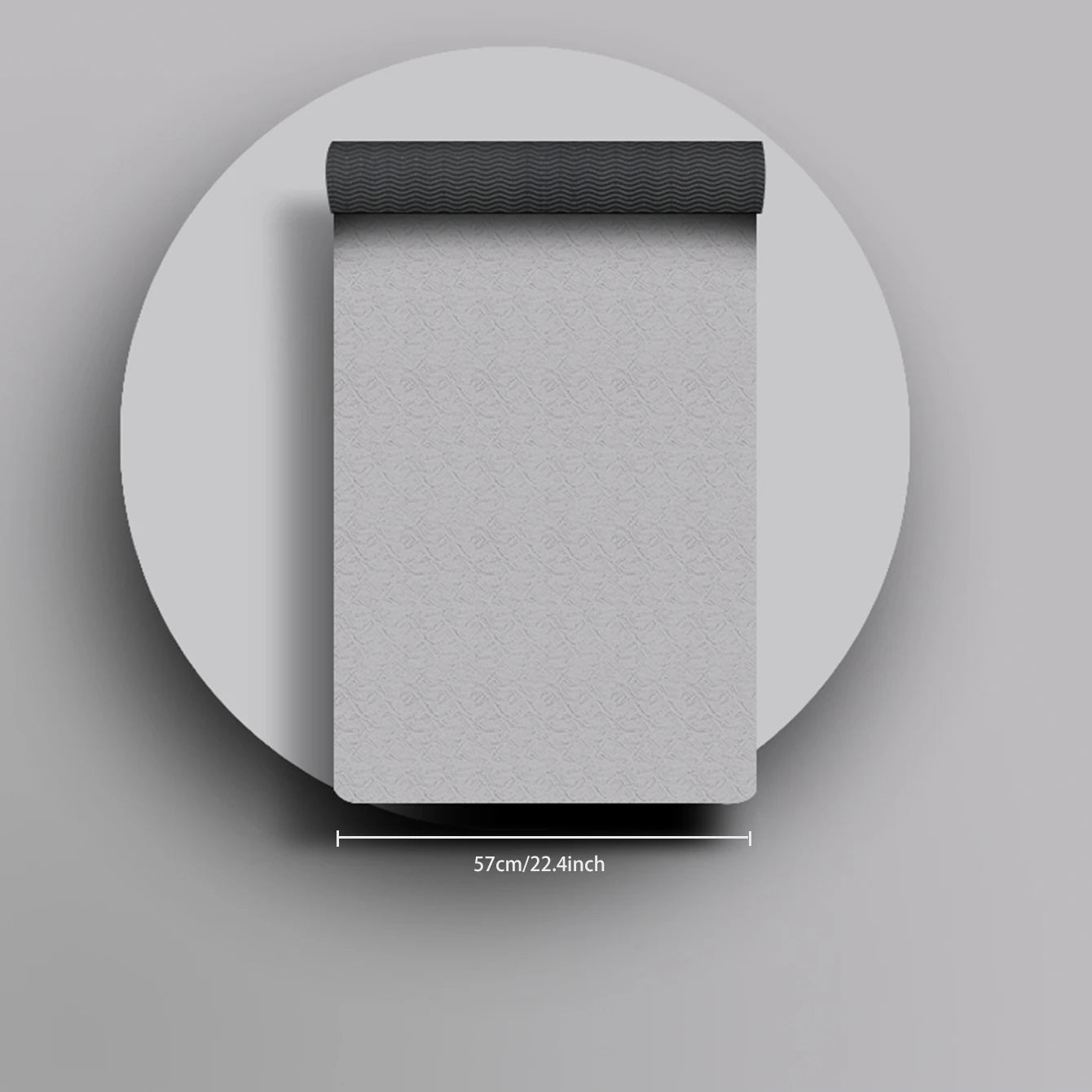 TPE eco-friendly yoga mat with strap, non-slip mat for women’s home fitness and Pilates.