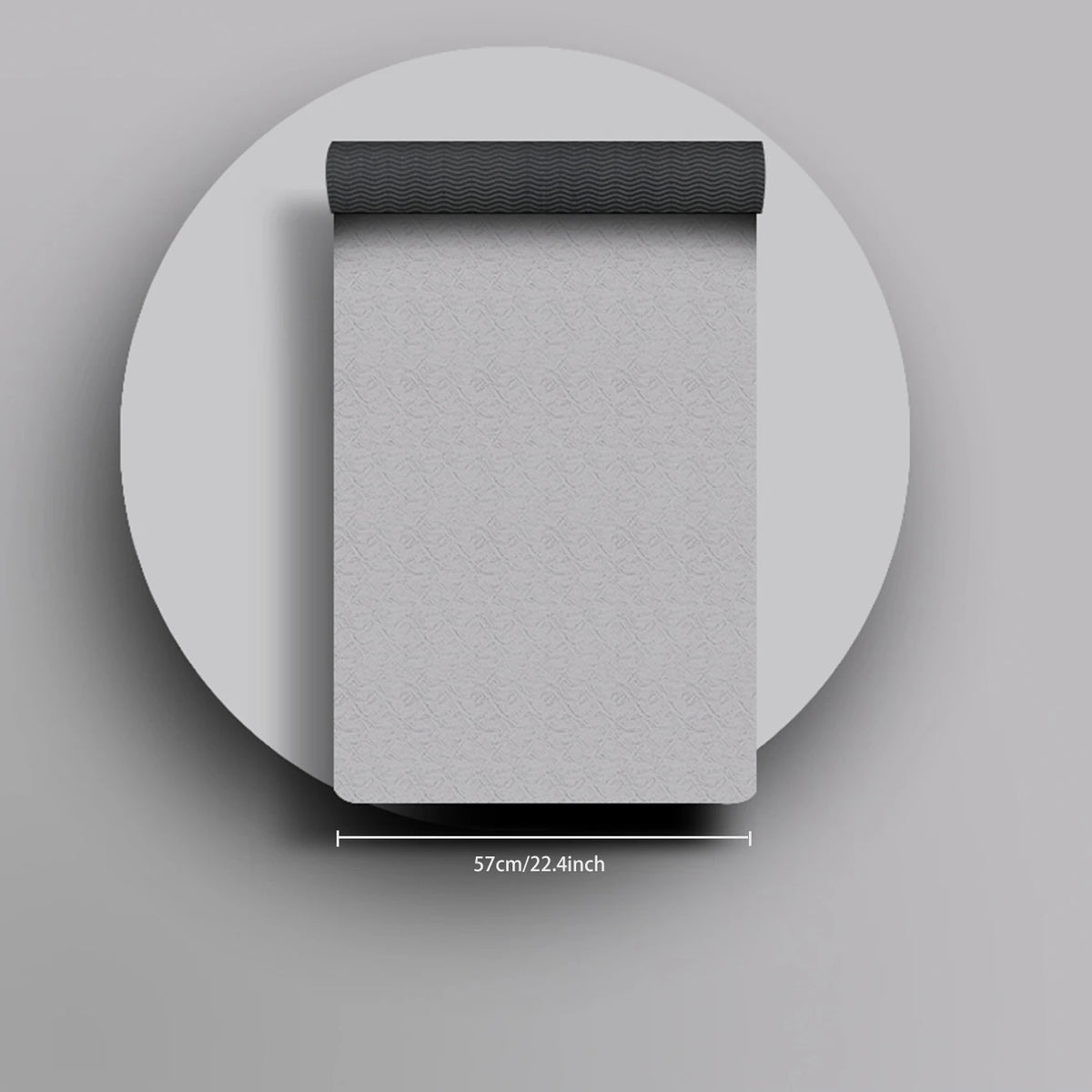 TPE eco-friendly yoga mat with strap, non-slip mat for women’s home fitness and Pilates.