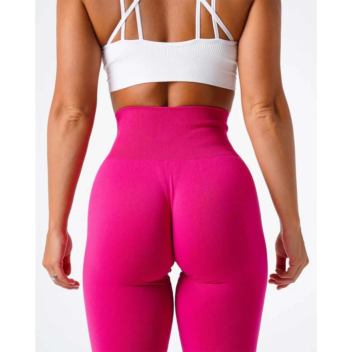 TKITK Solid Leggings Women Seamless Sports  Scrunch Bum Tights cycling shark pants Yoga shorts Gym navigation nv Workout wear