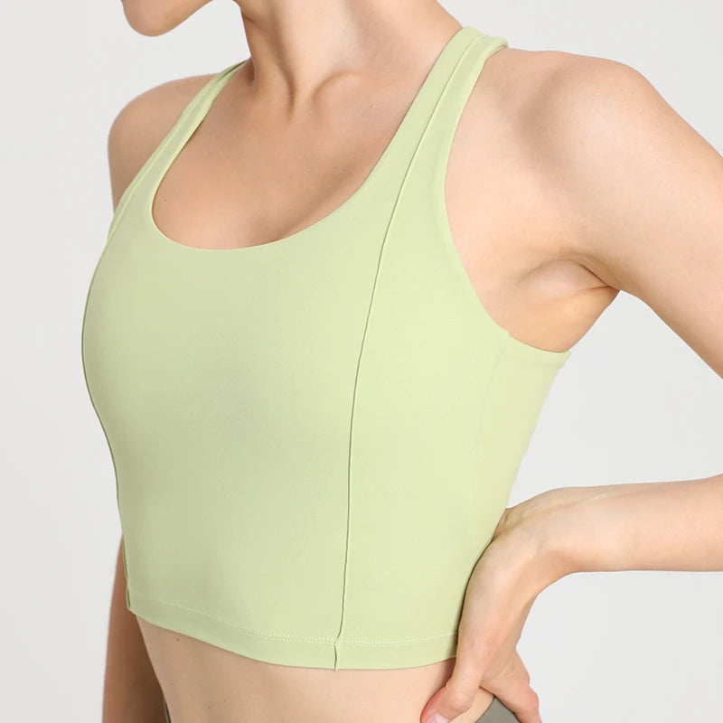 QINACTIVE Sports Bra Soft Breathable Push Up Sports Bra for Women Hollow Out Elastic Yoga Jogging Underwear