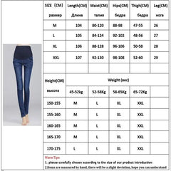High-Waist Belly Support Maternity Jeans - Hip-Lifting Elastic Denim Pants