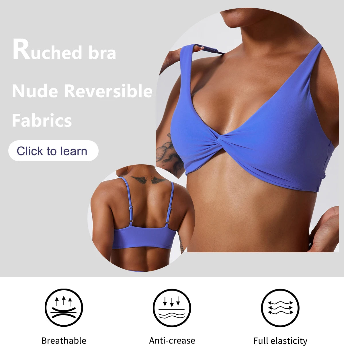 Ctenkevet Gym Sports Bra Women Push Up Workout Yoga Underwear Breathable Soften Crop Top Female Backless Fitness Bras