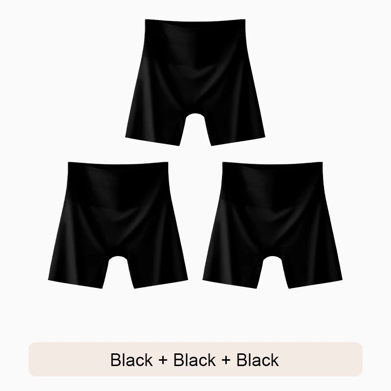 Women's Seamless Ice Silk Safety Shorts - Seamless Under-Skirt Girdle Briefs