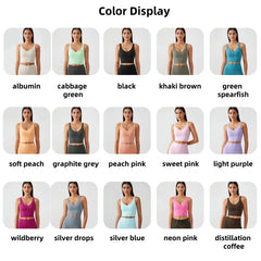 Fashion U-shape Back Sports Vest Naked Feel Soft Workout Crop Top Padded Activewear Tank Gym Fitness Yoga Bra