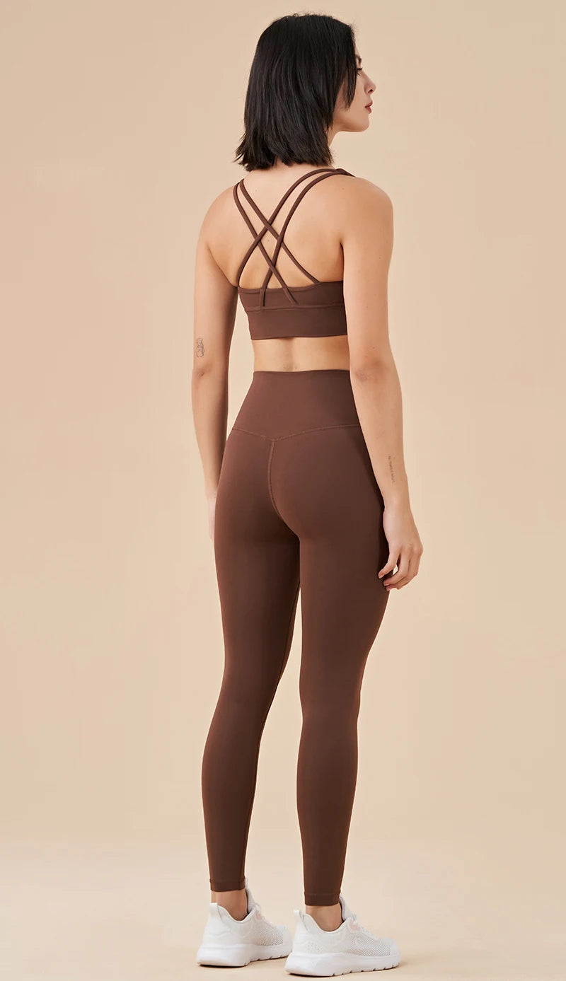 SOISOU Nylon Winter Warm Leggings Yoga Gym Women's Pants Invisible Waist Pocket Soft Elastic High Waist Sexy Woman Clothing