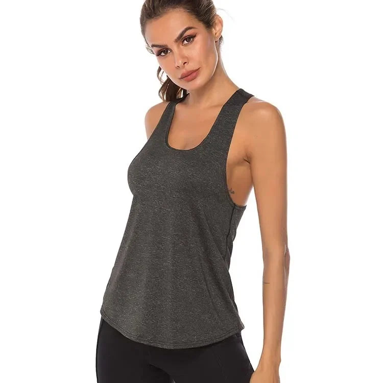 STOUREG Women Sleeveless Racerback Workout Yoga Tank Tops  Running Training Yoga Shirts Athletic Gym Fitness Sport Vest