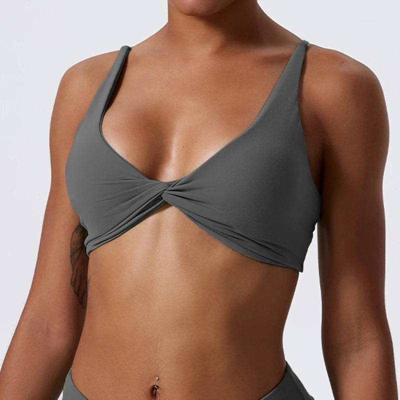 Ctenkevet Gym Sports Bra Women Push Up Workout Yoga Underwear Breathable Soften Crop Top Female Backless Fitness Bras