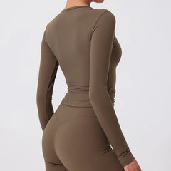 Ctenkevet women’s long sleeve sports shirt, gym fitness yoga top