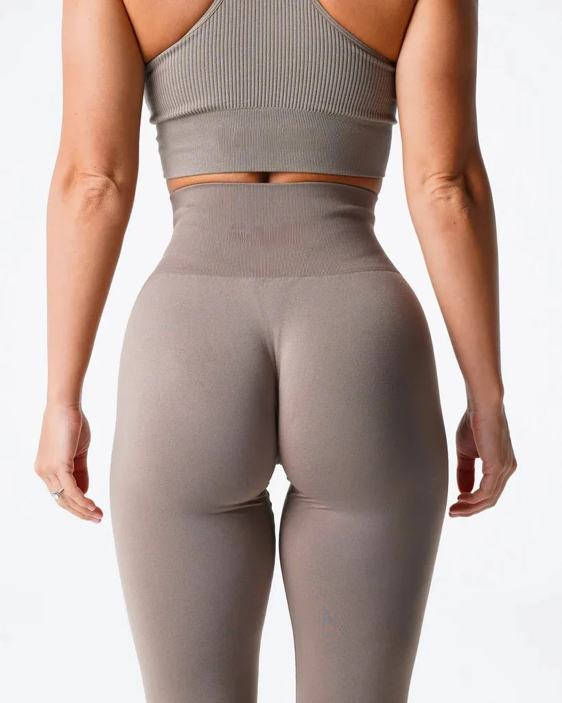 TKITK Solid Leggings Women Seamless Sports  Scrunch Bum Tights cycling shark pants Yoga shorts Gym navigation nv Workout wear