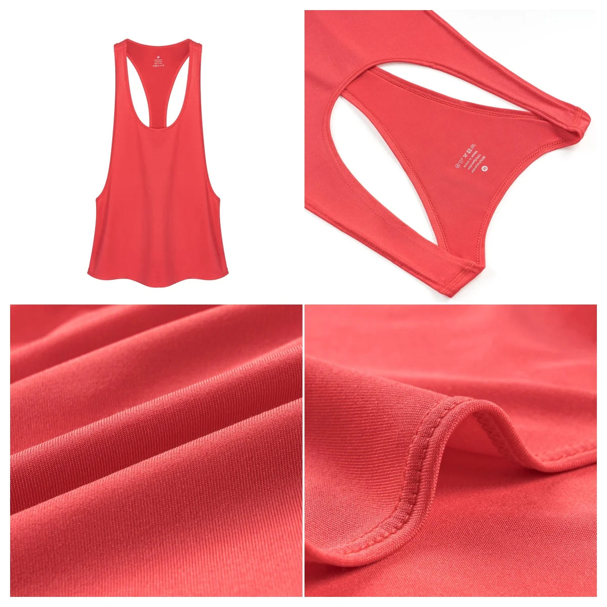 STOUREG Women's Workout Vest Sleeveless Quick Dry Fitness Top Gym Running Sports Shirt Athletic Breathable Slim Fit T-Shirt Acti