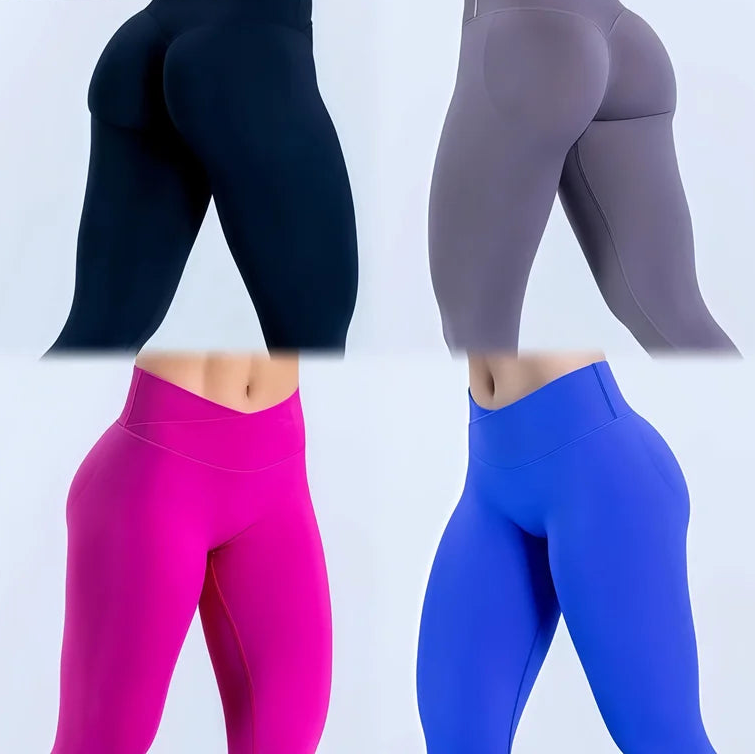 Seamless Yoga Leggings for Women | V‑Shape Gym & Workout Tights