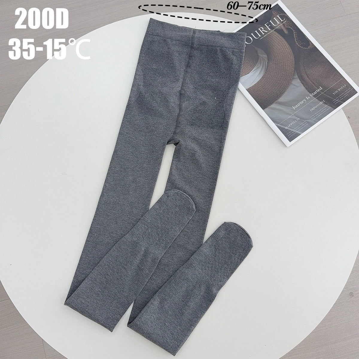Women Warm Knitted Cotton Leggings – Thick High Waist Ribbed Winter Leggings